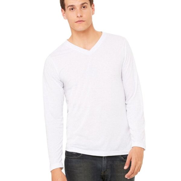 Unisex Long Sleeve V-Neck Tee Thumbnail